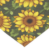 Gelbe Orangenblüte mit Grün und Braun Kurzer Tischläufer (Ecke)