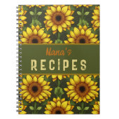 Gelbe Orangenblüte mit Grün und Braun Notizblock (Vorderseite)