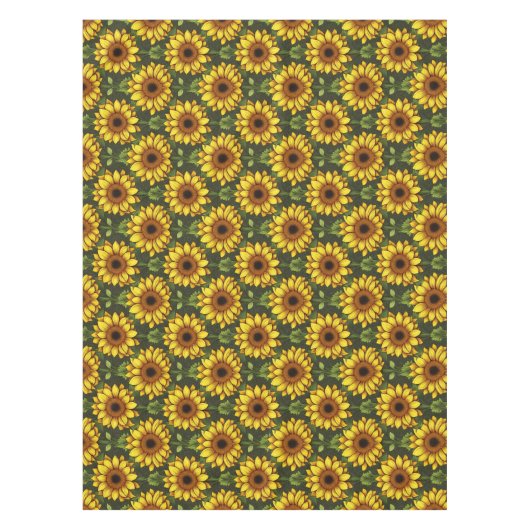 Gelbe Orangenblüte mit Grün und Braun Tischdecke (Vorderseite)