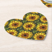 Gelbe Orangenblüte mit Grün und Braun Untersetzer (angewinkelt)