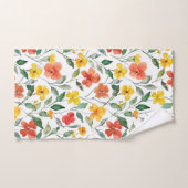 Gelbe Orangenblüten Badhandtuch Set (Handtuch)