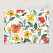 Gelbe Orangenblüten Postkarte (Vorderseite)
