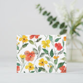 Gelbe Orangenblüten Postkarte (Stehend Vorderseite)