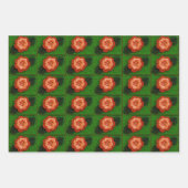 Gelbe Orangenblütenblätter Kunsthandwerk-Crochet P Geschenkpapier Set (Vorderseite 2)