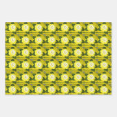 Gelbe Orangenblütenblätter Kunsthandwerk-Crochet P Geschenkpapier Set (Vorderseite)