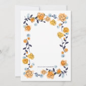 Gelbe Orangenblütendusche Invite Girl Einladung (Rückseite)