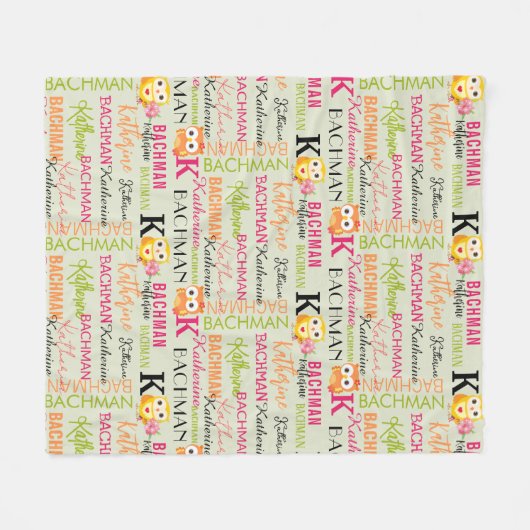 Gelbe Orangenhüllen mit Name und Monogramm-Collage Fleecedecke (Vorderseite (Horizontal))