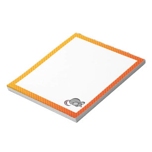 Gelbe Orangenmouse Notizblock