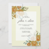 Gelbe Orangenpfeife und Rose Hochzeit