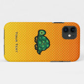 Gelbe Orangenschildkröte Case-Mate iPhone Hülle (Rückseite (Horizontal))