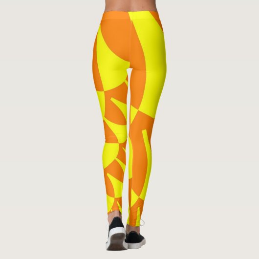 Gelbe Orangenskala Leggings (Rückseite)