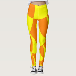 Gelbe Orangenskala Leggings