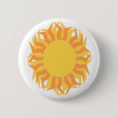 Gelbe Orangensonne Button (Vorderseite)