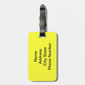 Gelbe Orchid-Blume Gepäckanhänger (Rückseite vertikal)