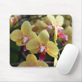 Gelbe orchide Blume Mousepad (Mit Mouse)