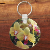 Gelbe orchide Blume Schlüsselanhänger (Vorderseite)