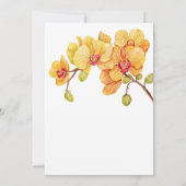 Gelbe Orchidee Blume Blossom Überraschung Geburtst Einladung (Rückseite)