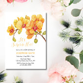 Gelbe Orchidee Blume Blossom Überraschung Geburtst Einladung