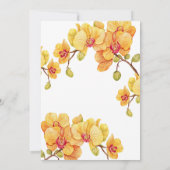 Gelbe Orchidee Blume Frühjahrsblüte Geburtstag Einladung (Rückseite)