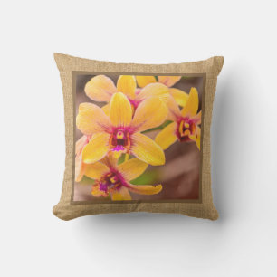 Gelbe Orchidee Hawaiian Tropical Reversible Outdoo Kissen