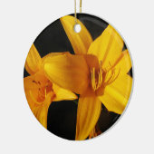 Gelbe Orchidee Keramikornament (Links)