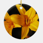 Gelbe Orchidee Keramikornament (Hinten)