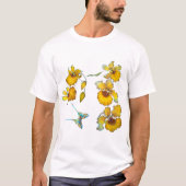 gelbe Orchidee mit transparentem Hintergrund T-Shirt (Vorderseite)