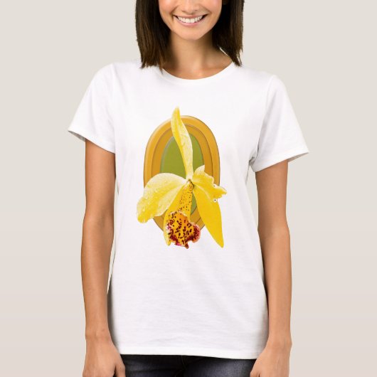 Gelbe Orchidee T-Shirt (Vorderseite)