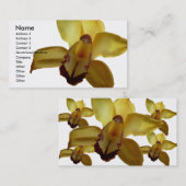 gelbe Orchidee Visitenkarte (Vorne/Hinten)