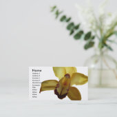 gelbe Orchidee Visitenkarte (Stehend Vorderseite)