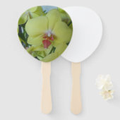 Gelbe Orchideen auf einer Hand: Lüfter Fächer (Vorne und Hinten)