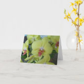 Gelbe Orchideen auf einer Notizkarte Karte (Gelbe Blume)