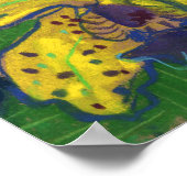 Gelbe Orchideen-Blume, pastellfarbene Malereien Ku Poster (Ecke)