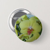 Gelbe Orchideen Button (Vorne & Hinten)