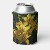 Gelbe Orchideen Dosenkühler (Kanne Rückseite)