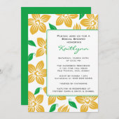 Gelbe Orchideen Frame Bridal Dusche Einladung (Vorne/Hinten)