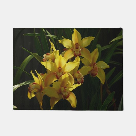 Gelbe Orchideen Fußmatte (Vorderseite)