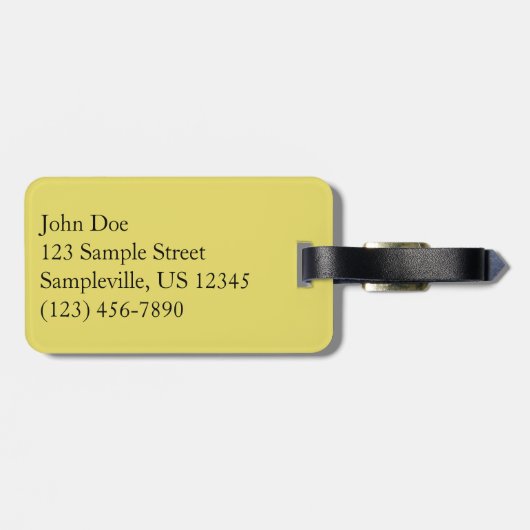 Gelbe Orchideen Gepäckanhänger (Rückseite horizontal)