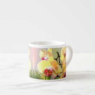 Gelbe Orchideen im Nachmittagslicht Espressotasse