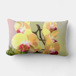 Gelbe Orchideen in der Nachmittagssonne Lendenkissen