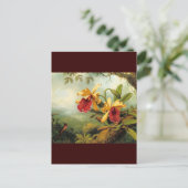 Gelbe Orchideen Postkarte (Stehend Vorderseite)