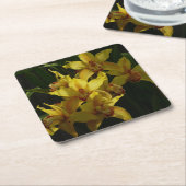 Gelbe Orchideen Rechteckiger Pappuntersetzer (angewinkelt)