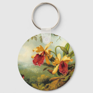 Gelbe Orchideen Schlüsselanhänger