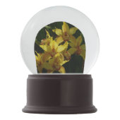 Gelbe Orchideen Schneekugel (Vorderseite)