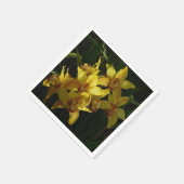 Gelbe Orchideen Serviette (Ecke)