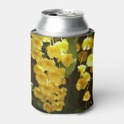 Gelbe Orchideen - tropische Blume Dosenkühler (Kanne Vorderseite)