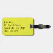 Gelbe Orchideen - tropische Blume Gepäckanhänger (Rückseite horizontal)