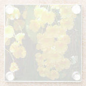 Gelbe Orchideen - tropische Blume Glasuntersetzer (Rückseite)