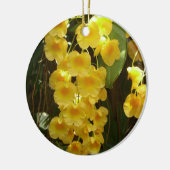 Gelbe Orchideen - tropische Blume Keramik Ornament (Links)