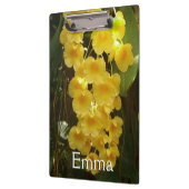 Gelbe Orchideen - tropische Blume Klemmbrett (Links)